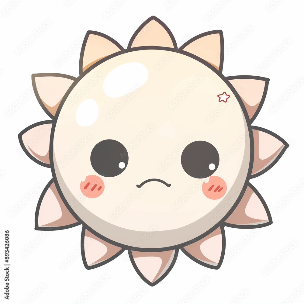 illustration of a sun with a sad face, representing sunxiety - anxiety of being in the sun illustration of a sun with a sad face, representing sunxiety - anxiety of being in the sun