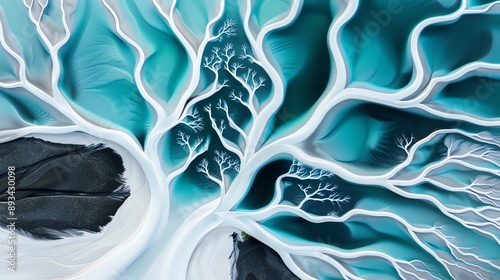 Branching patterns in river deltas, science discovery pattern, hydrodynamics