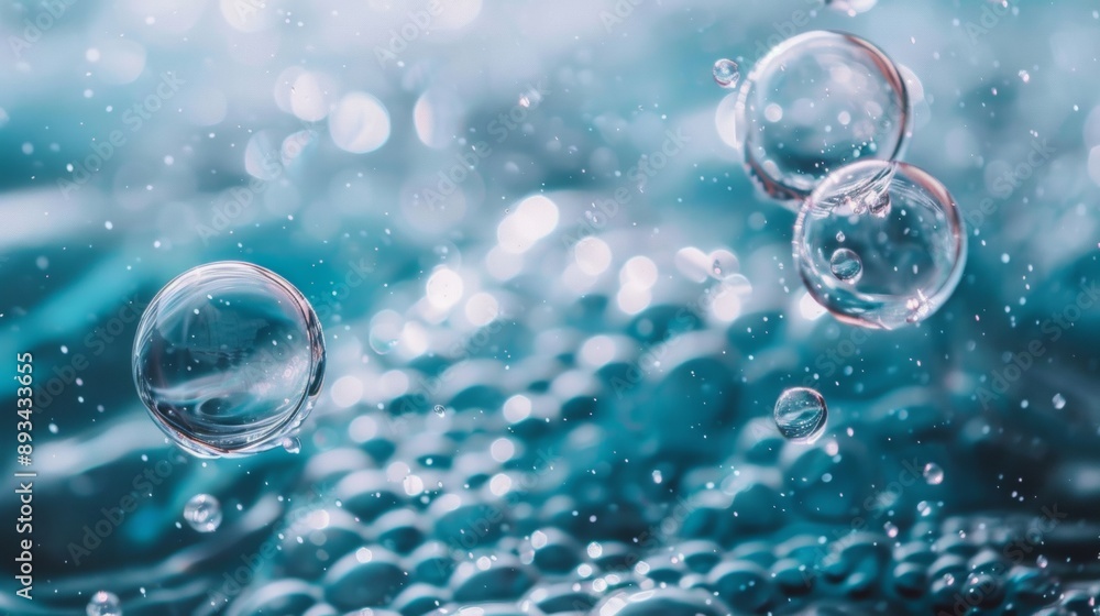 custom made wallpaper toronto digitalAbstract Bubbles in Blue Water