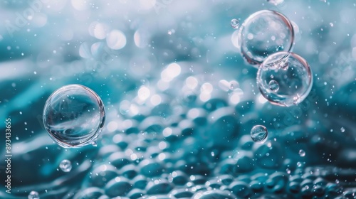 Wallpaper Mural Abstract Bubbles in Blue Water Torontodigital.ca