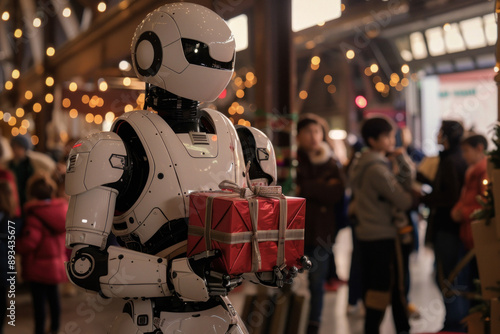 A robot android dressed as ...