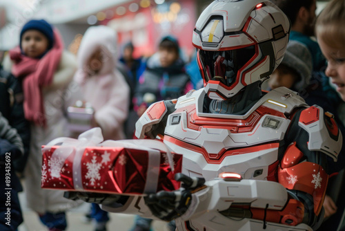 A robot android dressed lik...