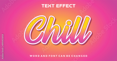 Chill editable text effect