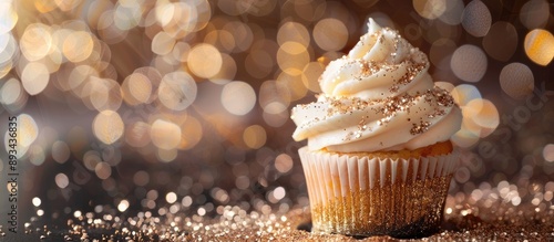 Butter cream cupcake with s...