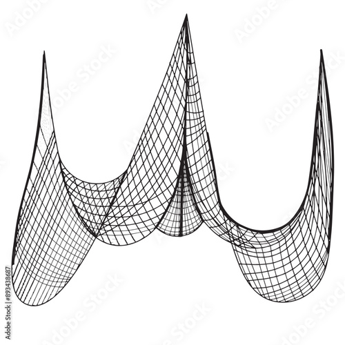 Decorative Fish Net Wall Hanging Party, Vector Fish Net