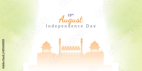 Watercolor 15 august Indian independence day banner design, watercolor background , vector file, 