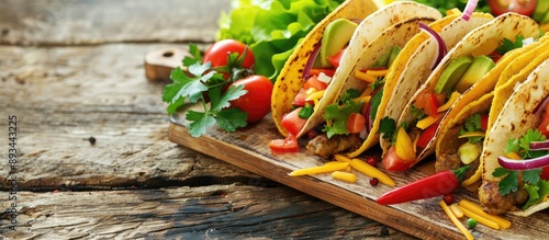 Vegetarian tacos and burrit...
