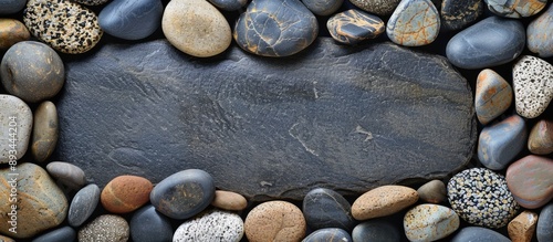 River stones arranged for d...