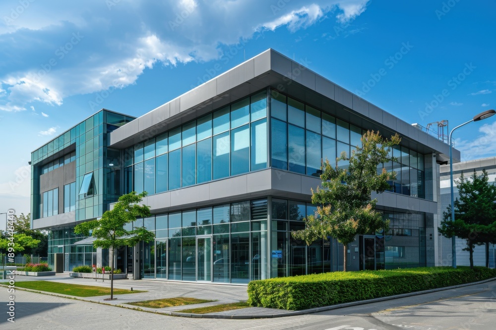 Commercial Building: Modern Workplace Facility in Industrial Park Setting Commercial Building: Modern Workplace Facility in Industrial Park Setting