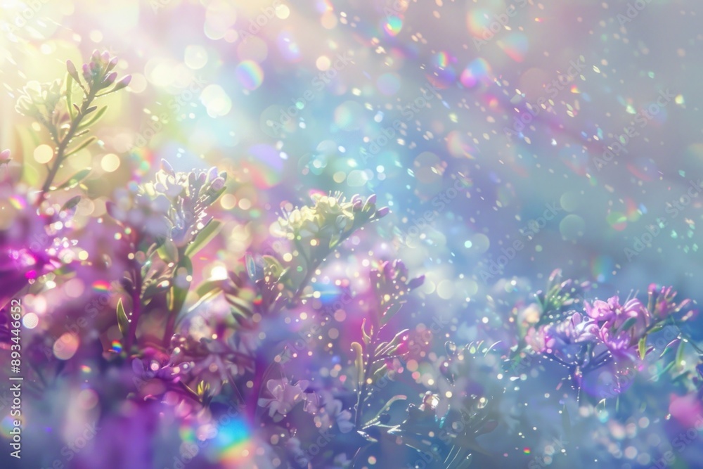 Naklejka premium Flower border photo backgrounds ethereal outdoors.