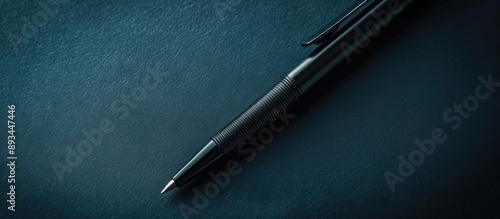 Dark writing instrument with a black tip and a sleek body ideal for sketching with a blank space for image placement. with copy space image. Place for adding text or design
