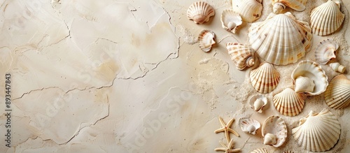 Paper featuring seashells a...
