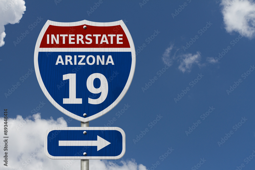 USA Interstate 19 highway sign USA Interstate 19 highway sign