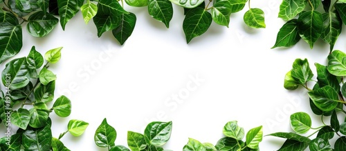 Green leaves shaped to form...