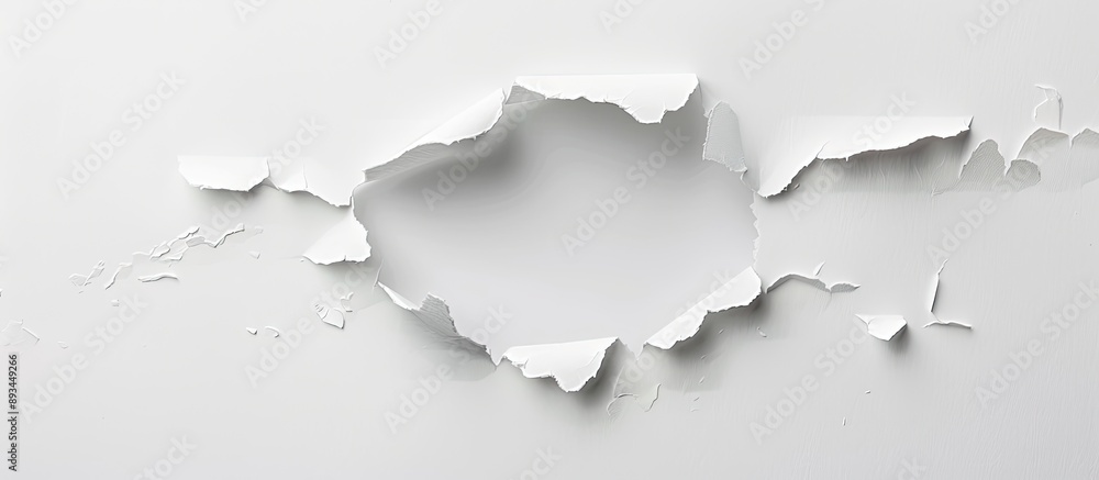 Isolated white background with paper hole ideal for copy space image Isolated white background with paper hole ideal for copy space image