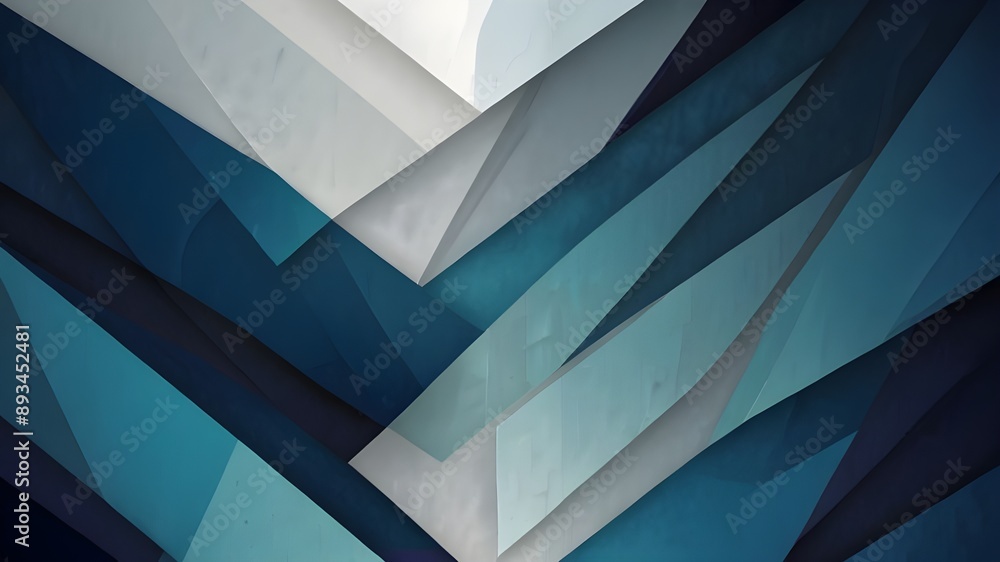 Abstract banner design with blue geometric background. Blue banner background. Vector abstract graphic design banner pattern background template. Generative AI