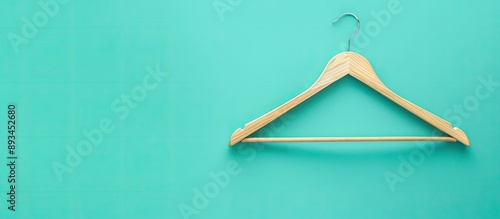 Wooden clothes hanger on a ...