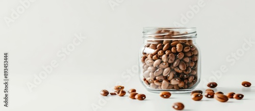 Glass jar filled with raw b...
