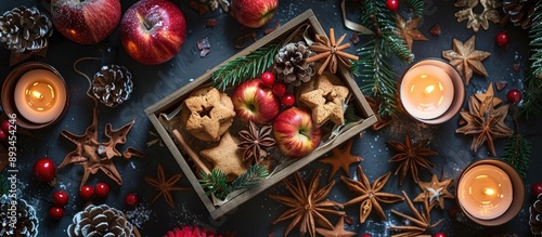 A festive arrangement of ap...