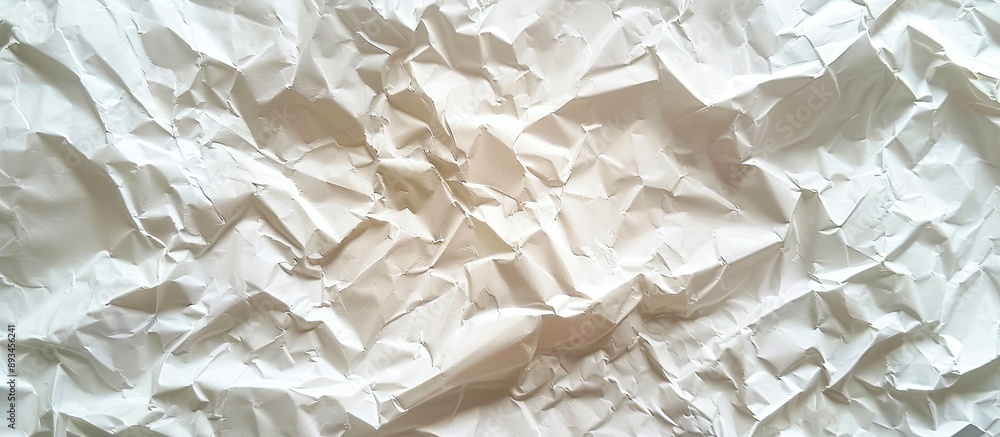 Obraz premium Close up of crumpled white paper for an abstract texture background with copy space image