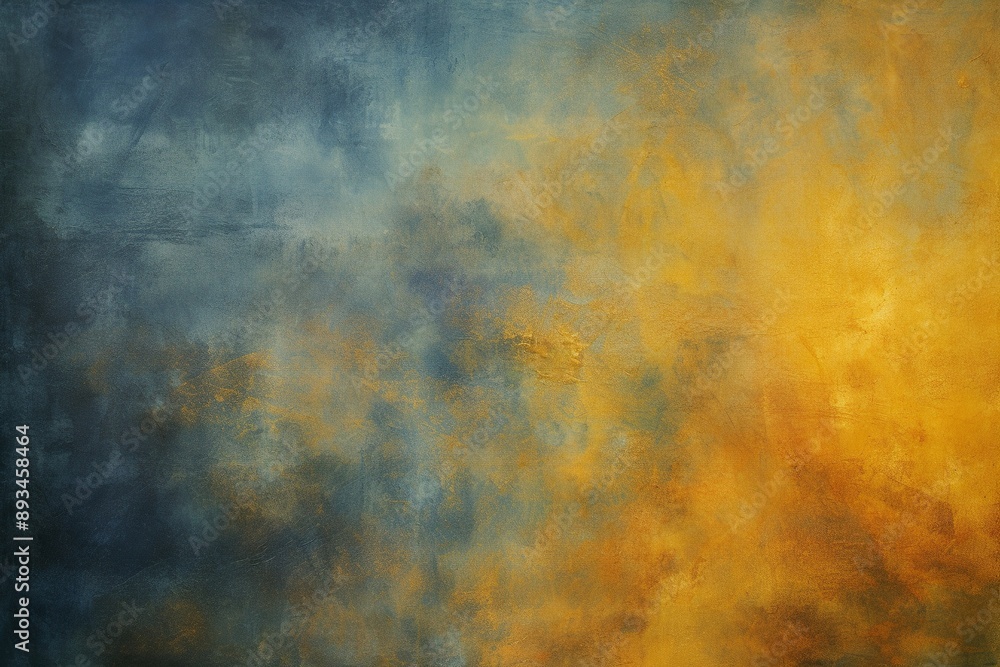 Deep blue skies blending into golden hues in abstract art Deep blue skies blending into golden hues in abstract art