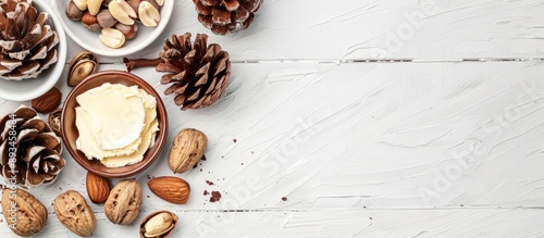Pine cone with nuts and but...