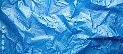 Blue polyethylene film text...