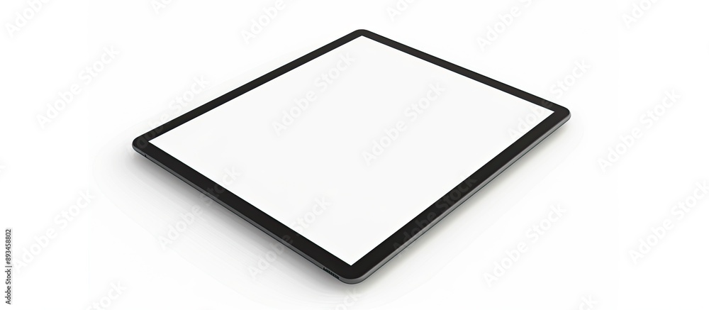 Tablet PC with a blank screen set against a white backdrop for a copy space image Tablet PC with a blank screen set against a white backdrop for a copy space image