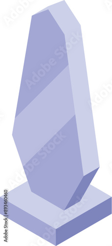 Solemn memorial stone standing tall on a pedestal, symbolizing remembrance and honor