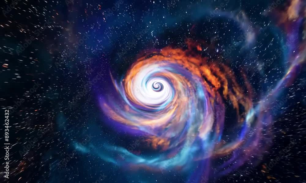 Abstract cosmic swirl, starlight nebula in endless night sky Abstract cosmic swirl, starlight nebula in endless night sky