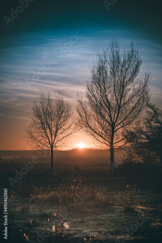 Sunset in portuguese countryside 