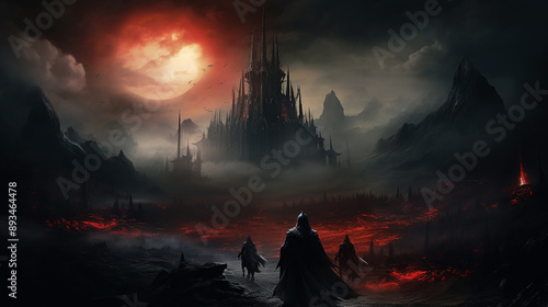 Ringwraiths on Horseback in Mystical Barad-dûr photo