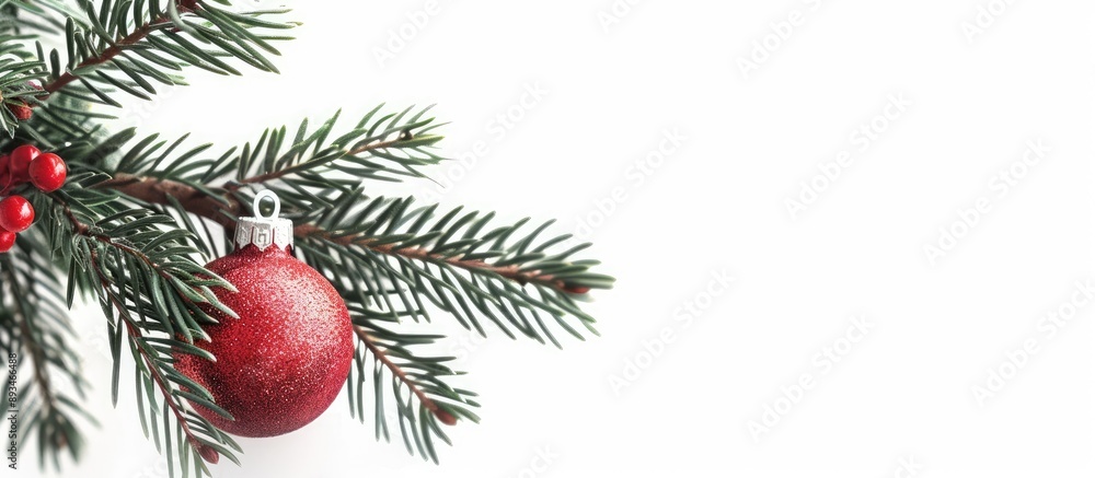 An ornament for a Christmas tree with a designated area for writing, perfect for personalizing with your message or design; great for a copy space image. An ornament for a Christmas tree with a designated area for writing, perfect for personalizing with your message or design; great for a copy space image.