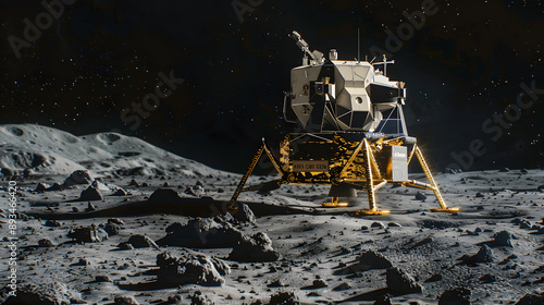 3D illustration of the the Chandrayaan-3 lunar lander