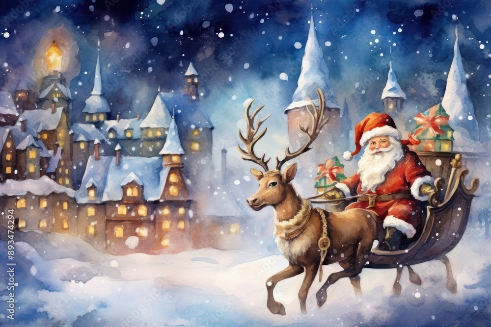 Snowy winter scene christmas snow outdoors. Snowy winter scene christmas snow outdoors.