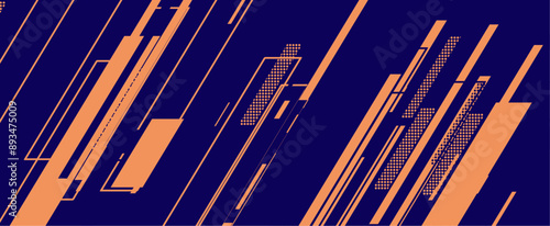 Wallpaper Mural a blue and orange abstract background with lines Torontodigital.ca