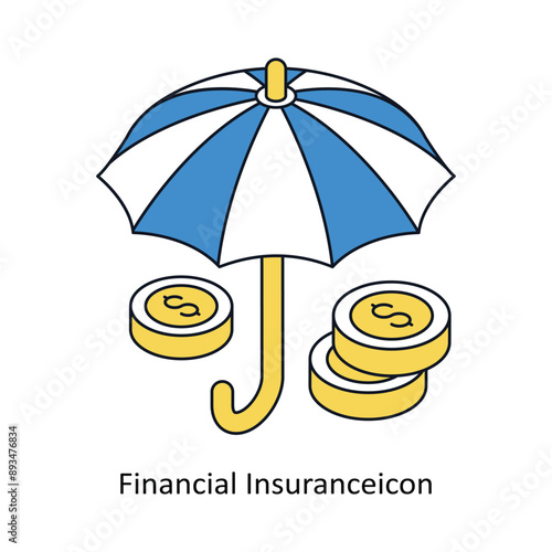 Financial InsuranceIcon Isometric style icon. Symbol on White background EPS 10 File photo