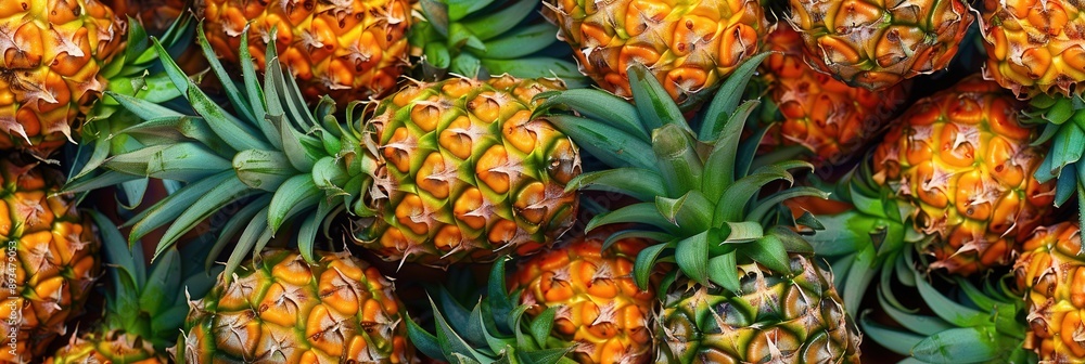 Fresh pineapple seamless pattern background Fresh pineapple seamless pattern background