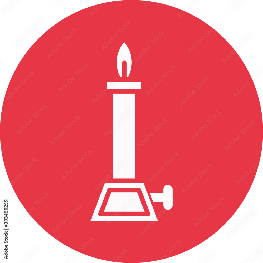 Bunsen burner glyph circle icon Bunsen burner glyph circle icon