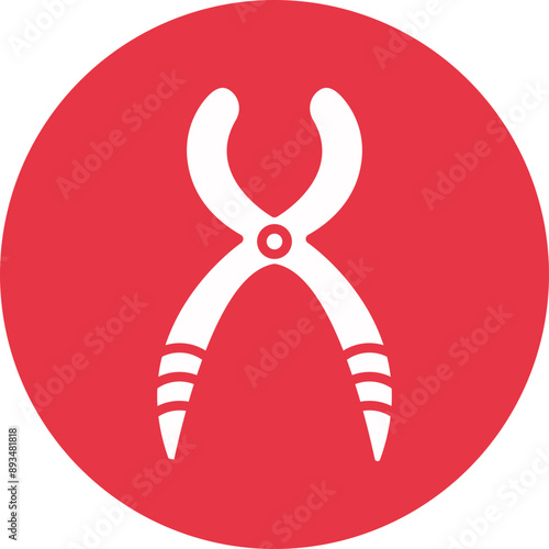 Forceps glyph circle icon