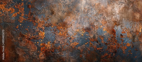 Background of aged metal with rusty texture ideal for copy space image