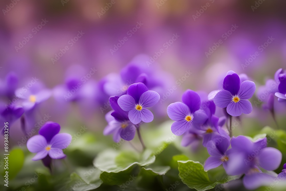 Canada violet flowers bokeh background, AI Generated Canada violet flowers bokeh background, AI Generated