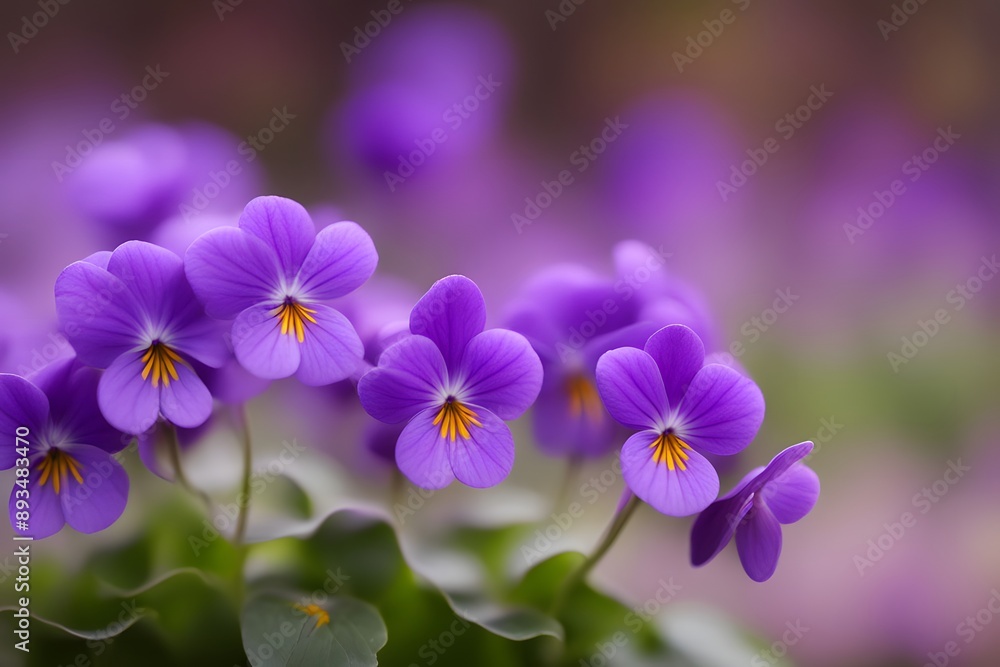 Canada violet flowers bokeh background, AI Generated Canada violet flowers bokeh background, AI Generated