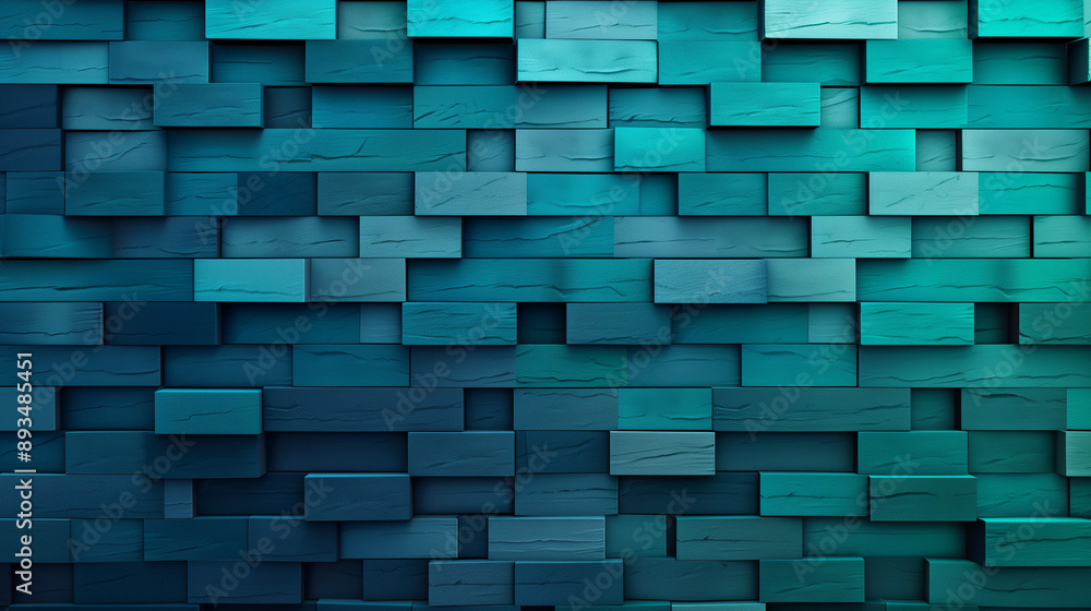 Textured Blue and Green Geometric Block Pattern Background Image Textured Blue and Green Geometric Block Pattern Background Image
