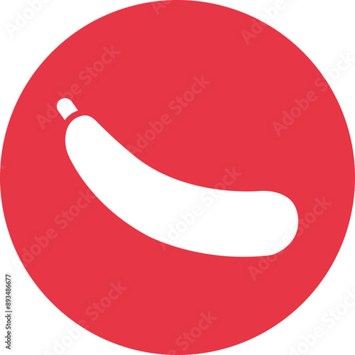 Pointed gourd glyph circle icon