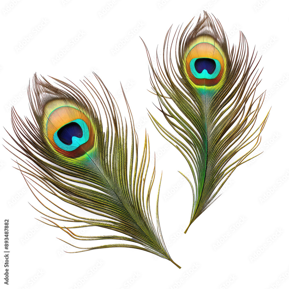 Obraz premium color feathers isolated on white