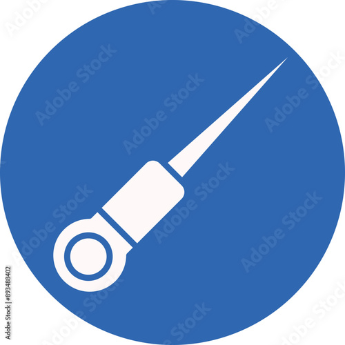 Awl glyph circle icon