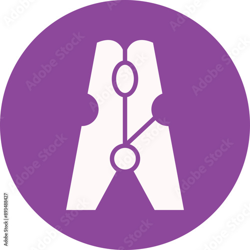 ClothesPeg glyph circle icon