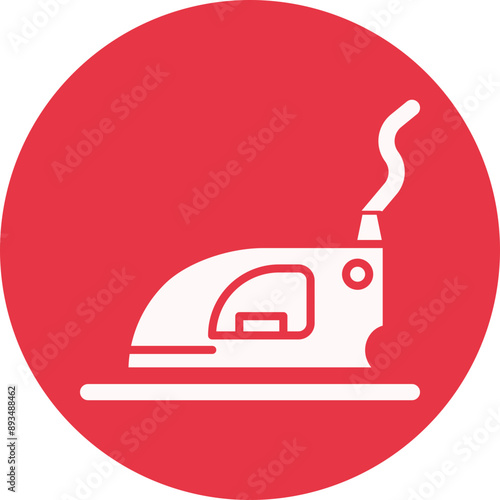 Iron glyph circle icon