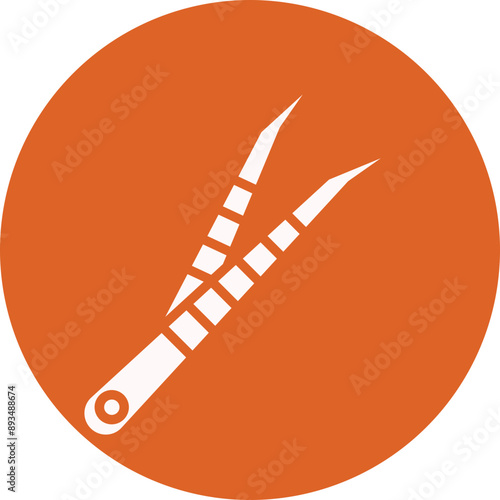 Tweezer glyph circle icon